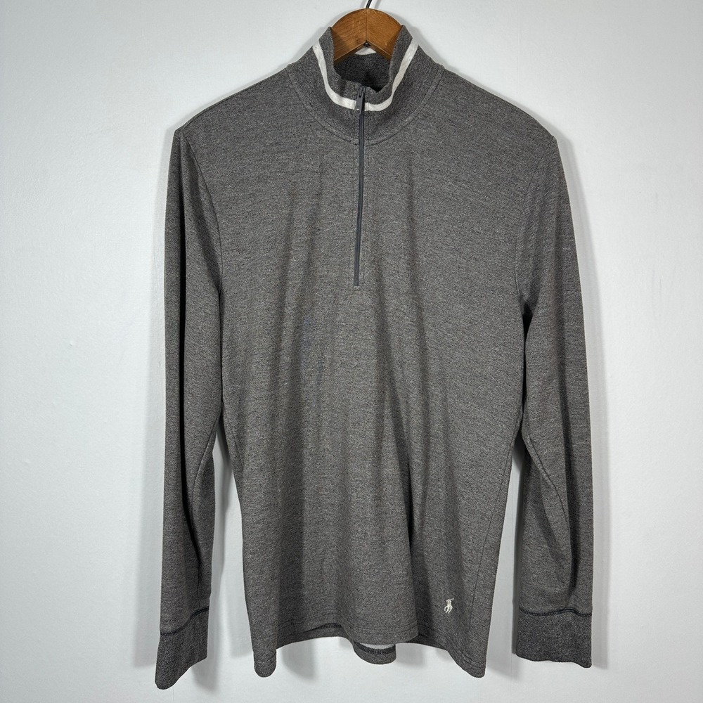 Polo Ralph Lauren Quarter Zip Pullover Mens Small Gray Heathered Knit - Picture 2 of 7